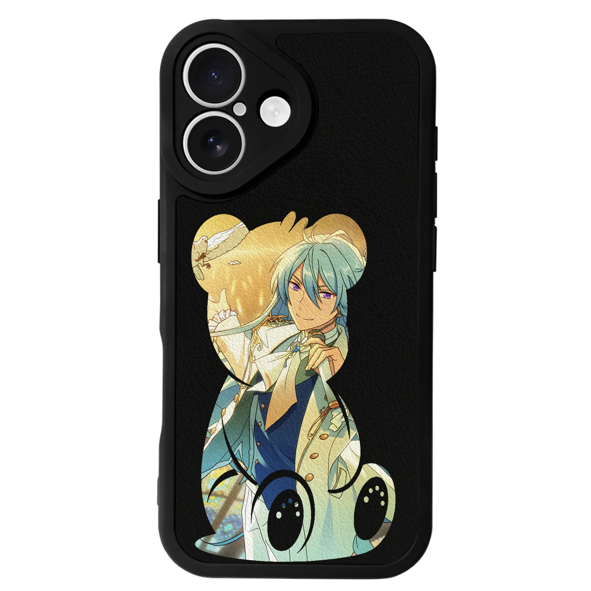 あんさん ぶる グッズ fine 日日樹渉 - IPhone 16シリーズ対応 ・ シリコンスマホケース ・ レザー調 ・ 高精度フィット ・ 耐衝撃 ・ ワイヤレス充電対応 ・ 精密カット